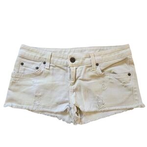 Carmar Shorts White with Yellow spots/ rips 25